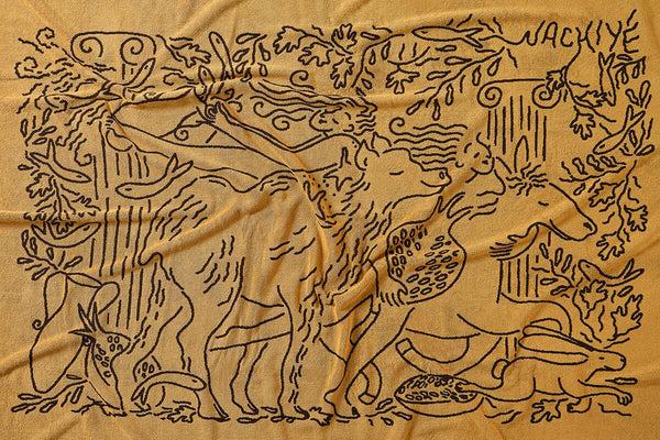 Nackiyé Fête (Large) Yacht Towel In Caramel/Coffee Caramel/Coffee