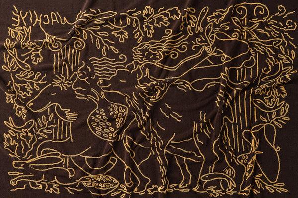 Nackiyé Fête (Large) Yacht Towel In Caramel/Coffee Caramel/Coffee