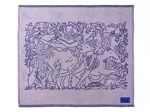 Nackiyé Fête (Large) Yacht Towel In Lavender/Sea Lavender/Sea
