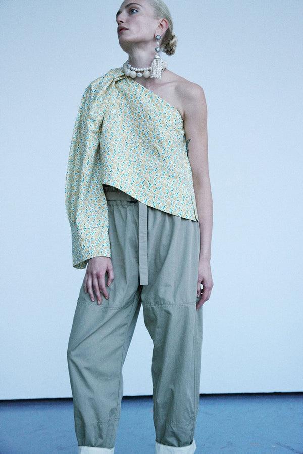 Nackiyé Great Escape One Shoulder Top Lemon Blossom