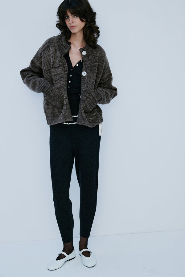 Nackiyé Icebreaker Cashmere Cardigan Chocolate Melange