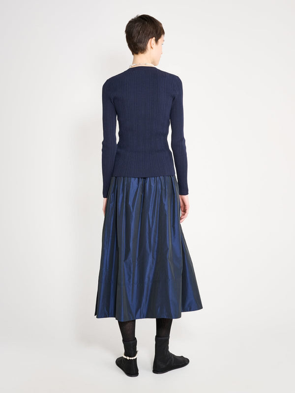 Nackiyé Keep Close Henley Organic Cotton Knit Marine