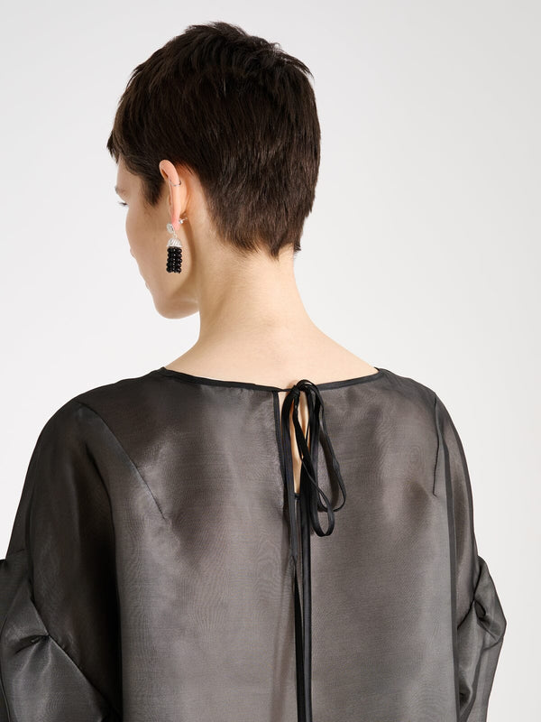 Nackiyé Baby Love Organza Blouse Noir Organza