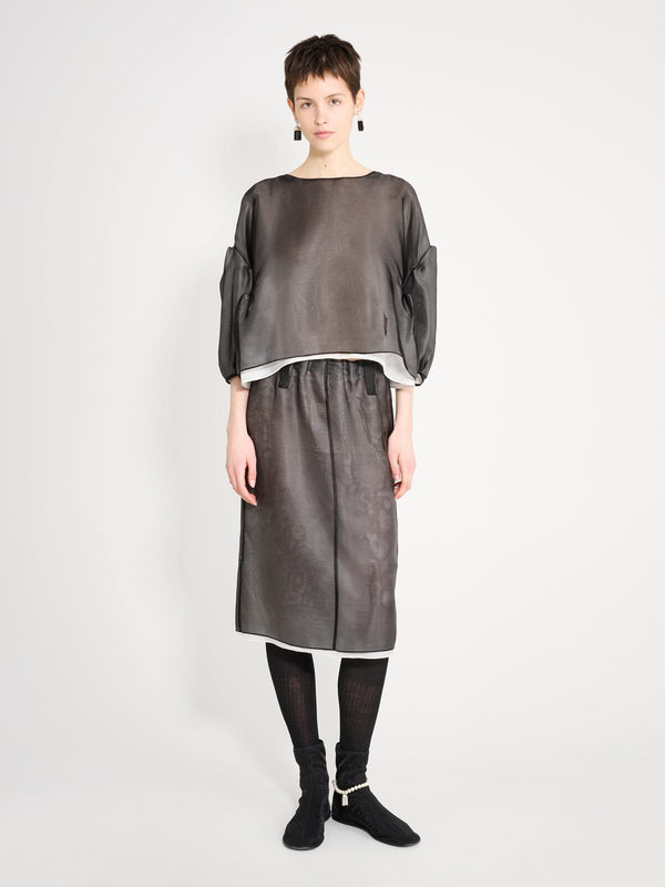 nackiyé Baby Love Organza Blouse Noir Organza