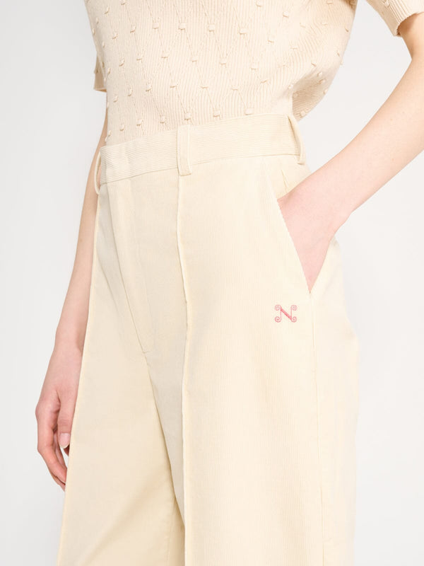 Nackiyé Bianca High Waist Corduroy Pants Butter