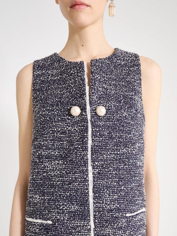 Nackiyé Bonjour Tweed Mini Dress Tweed Noir