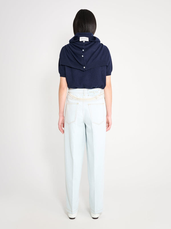 Nackiyé Borrowed Denim Pants Ice Blue