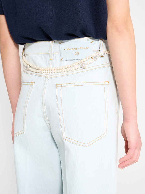 Nackiyé Borrowed Denim Pants Ice Blue