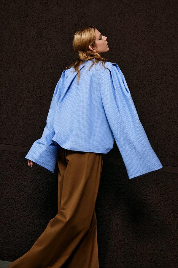 Nackiyé Breathtake Shirt Top Sky Checker