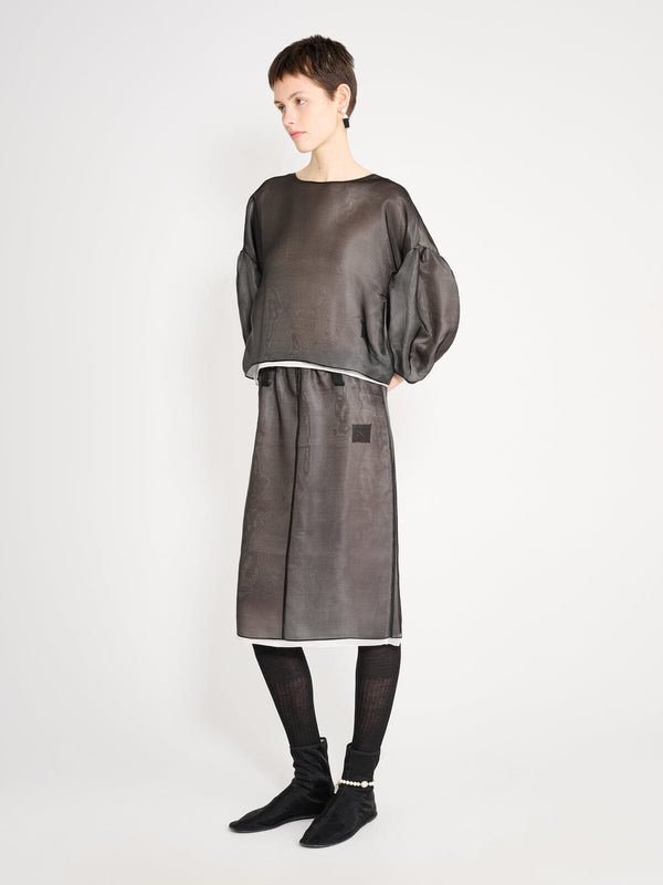 Nackiyé Crayon Organza Skirt Noir Organza