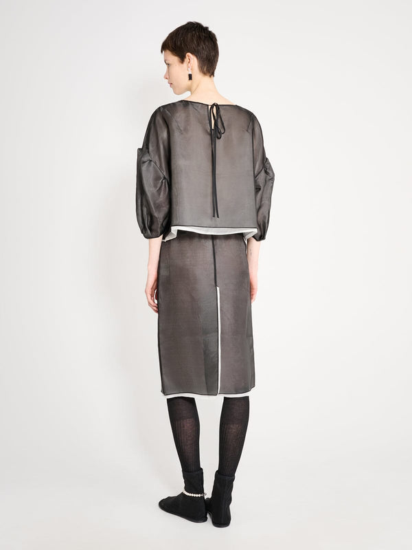 Nackiyé Crayon Organza Skirt Noir Organza
