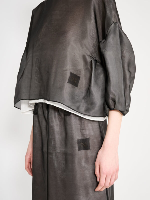 Nackiyé Crayon Organza Skirt Noir Organza
