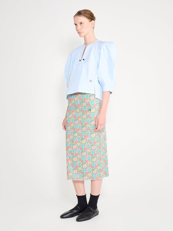 Nackiyé Crayon Skirt Green Flower Bomb