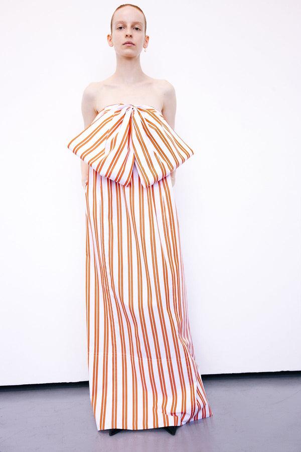 nackiyé Dance Floor Dress Orange Stripe