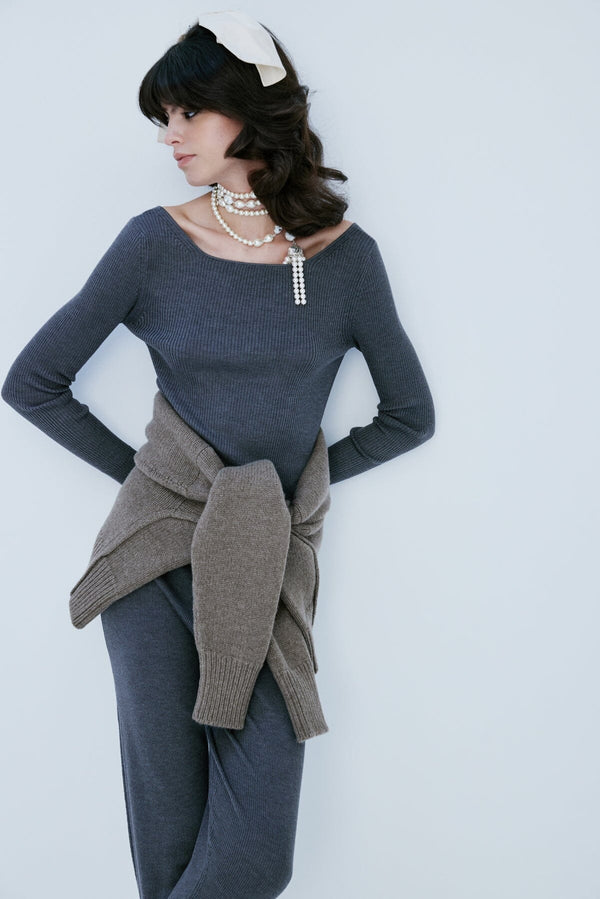 Nackiyé Dancer Knit Top Cappuccino