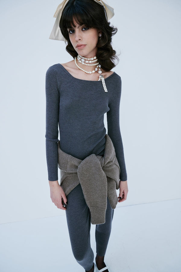 Nackiyé Dancer Knit Top Cappuccino
