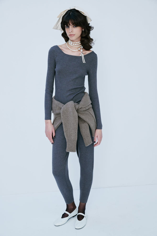 Nackiyé Dancer Knit Top Cappuccino