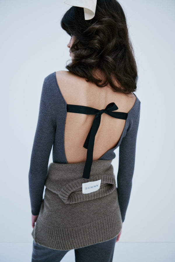 nackiyé Dancer Knit Top Cappuccino