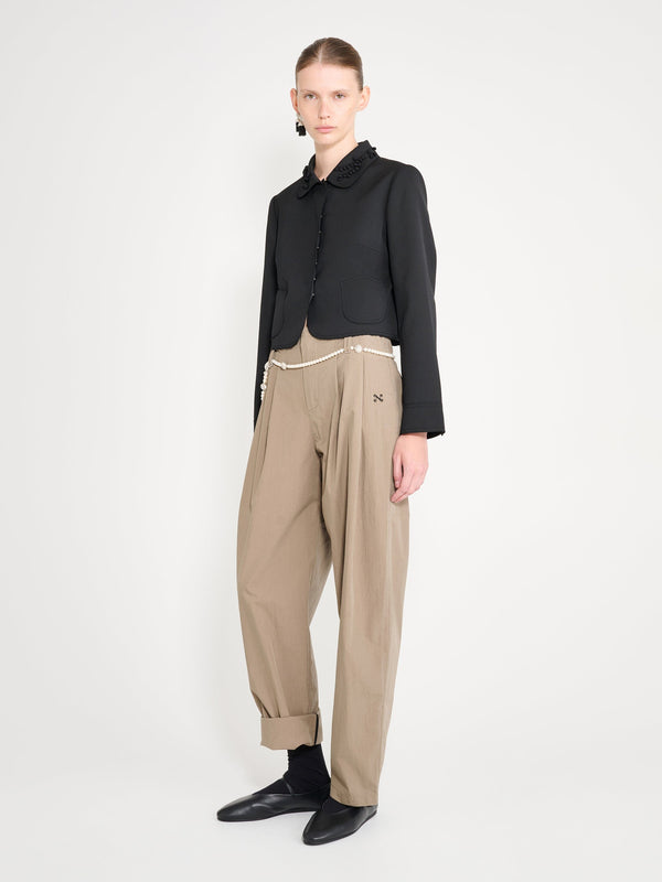 Nackiyé Embroidered Little Jacket Noir