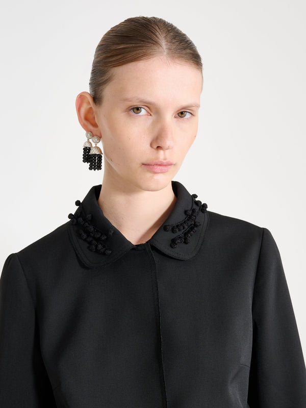 Nackiyé Embroidered Little Jacket Noir