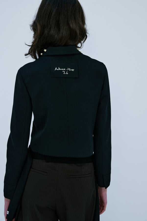 Nackiyé Embroidered Little Jacket Noir