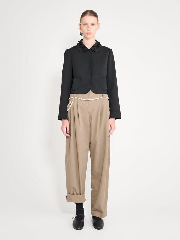 nackiyé Embroidered Little Jacket Noir