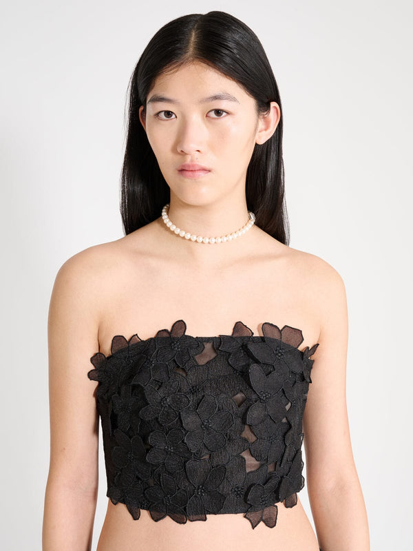 Nackiyé Flower Explosion Noir Organza