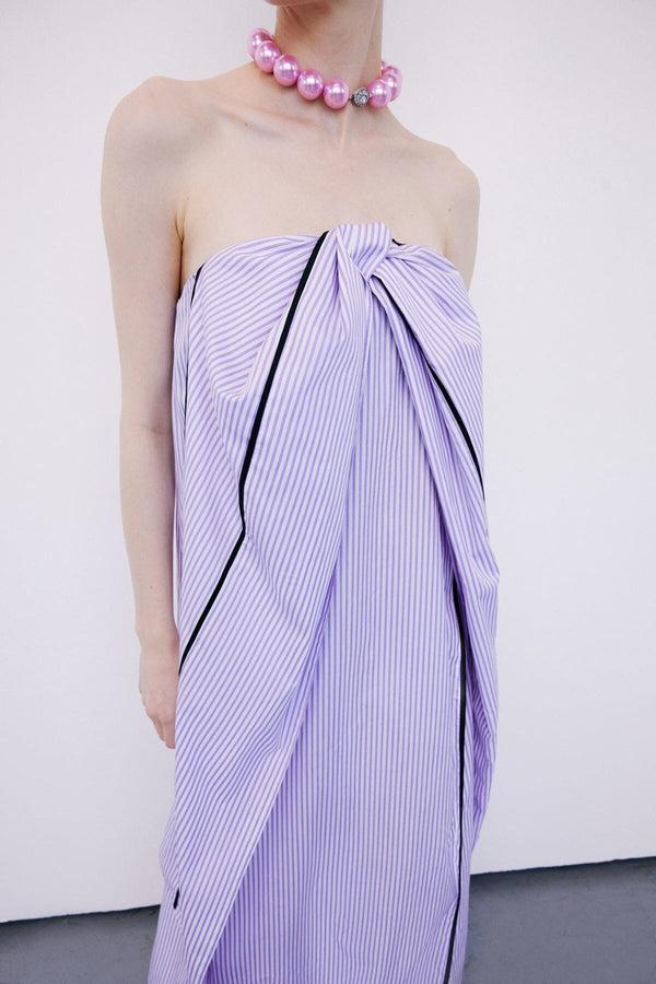 Nackiyé Gelato Dress Lavender Stripe