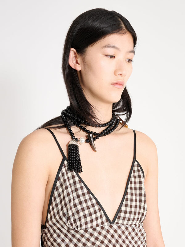 Nackiyé Grande Kiraz Onyx Necklace Black