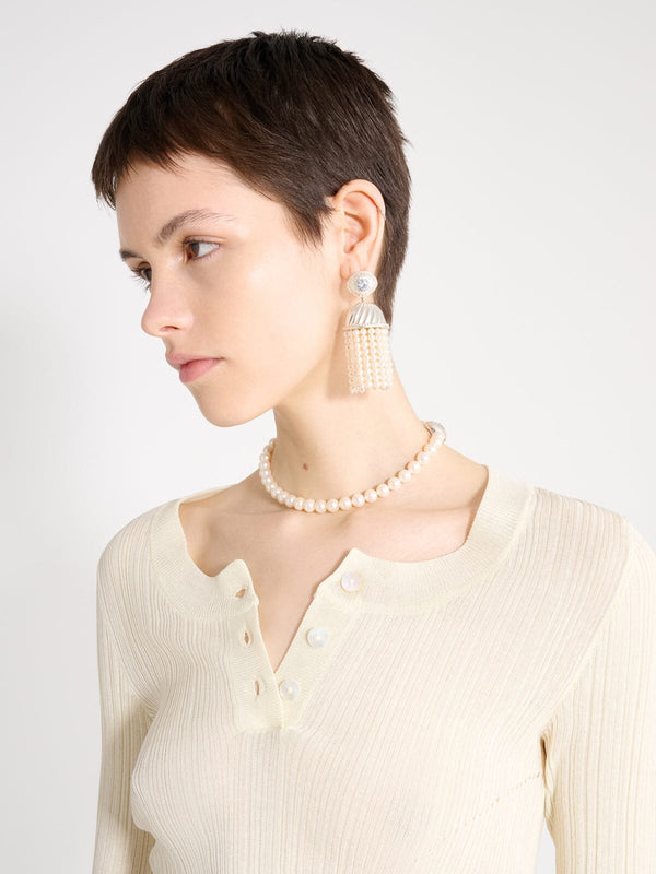 Nackiyé Grande Nackiyé Pearl Earring White