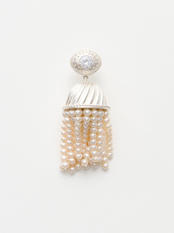 nackiyé Grande Nackiyé Pearl Earring White