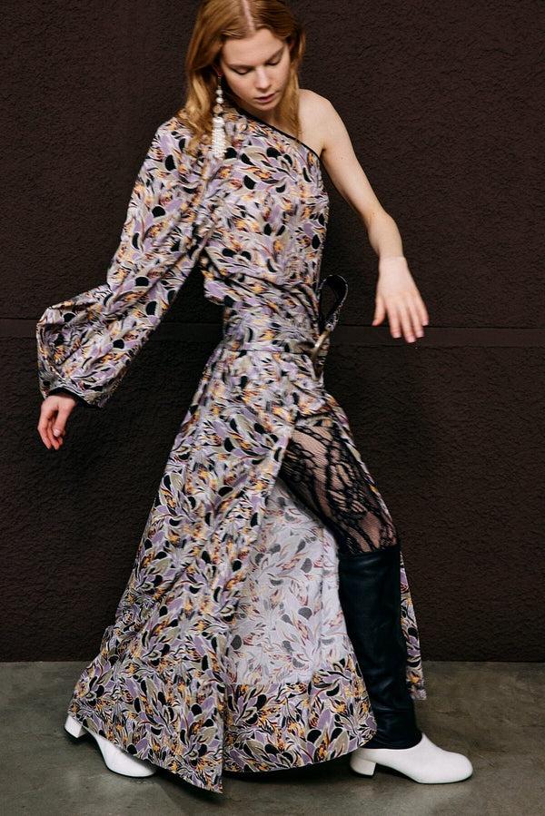 nackiyé Great Escape Dress Lilac Leaves