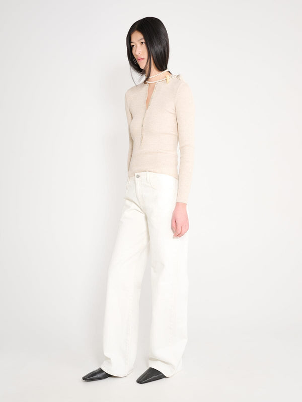 Nackiyé Insider Knit Top Oat