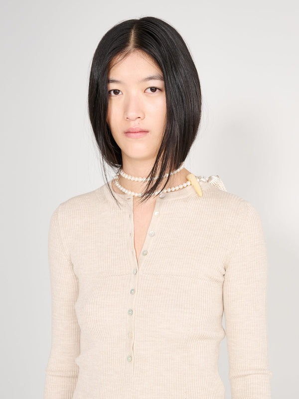 Nackiyé Insider Knit Top Oat