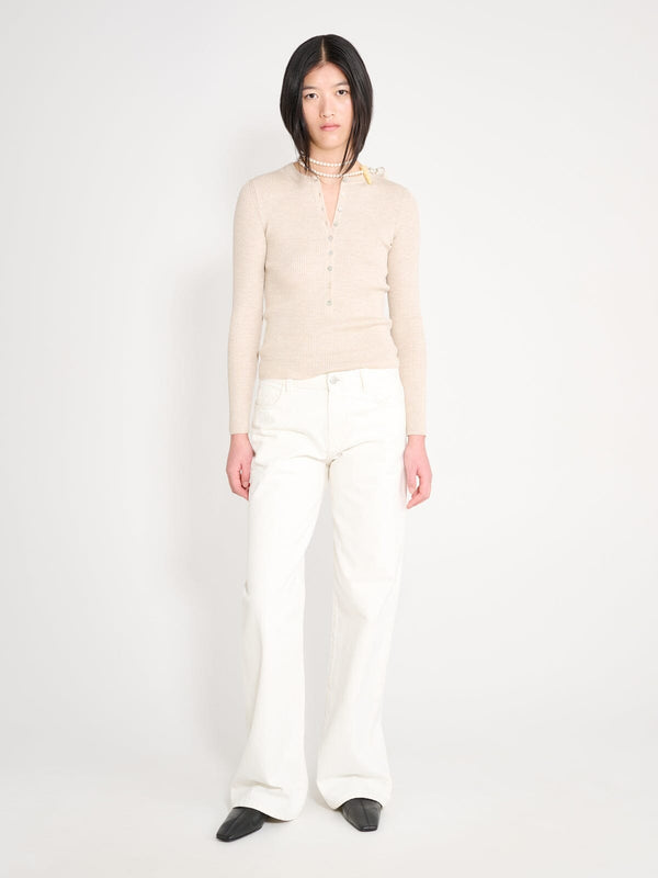 nackiyé Insider Knit Top oat