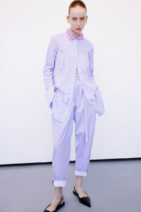 Nackiyé Island Girl Shirt Lavender Stripe