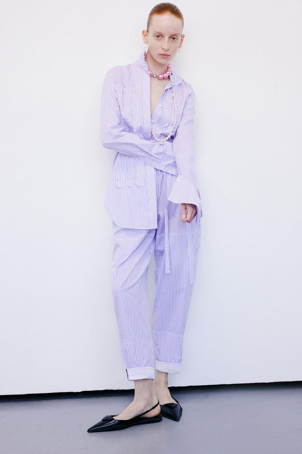 nackiyé Island Girl Shirt Lavender Stripe