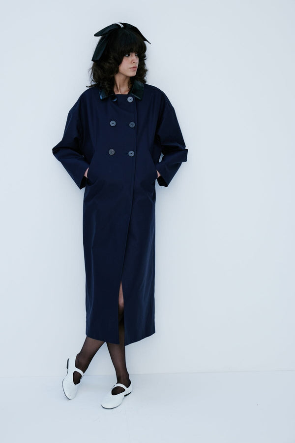 nackiyé Jacqueline Coat Marine