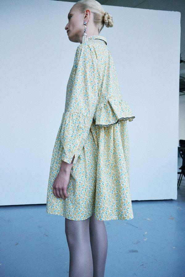 Nackiyé Jasmine Ruffle Dress Lemon Blossom