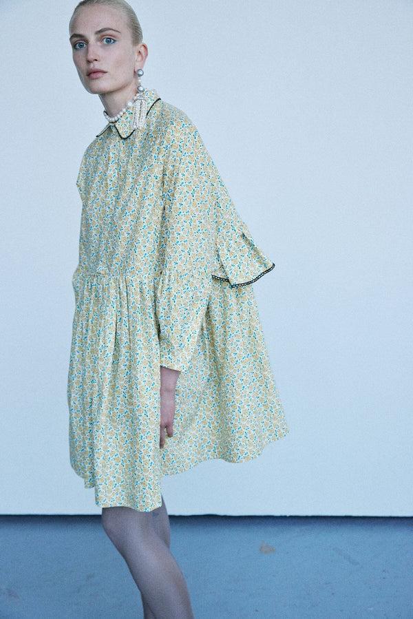 nackiyé Jasmine Ruffle Dress Lemon Blossom