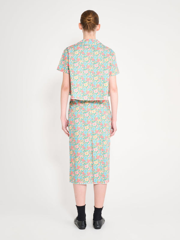 Nackiyé Kennedy Top Green Flower Explosion