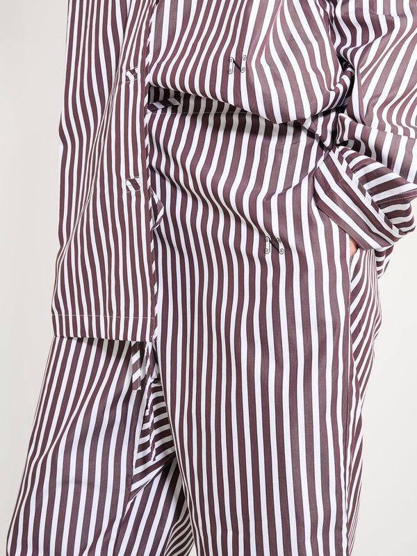 Nackiyé Life Is A Beach Shirt Choco Stripe