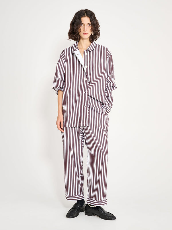 nackiyé Life is A Beach Shirt Choco Stripe