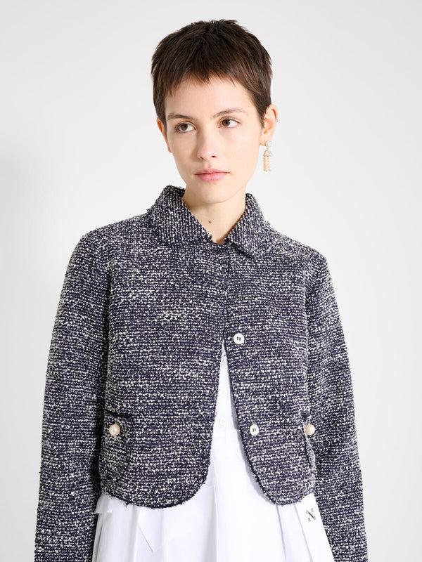 Nackiyé Little Tweed Jacket Tweed Noir