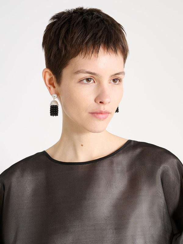Nackiyé Midi Nackiyé Onyx Earring Black