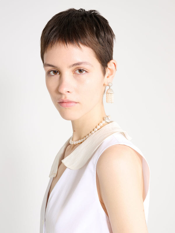 Nackiyé Midi Nackiyé Pearl Earring White