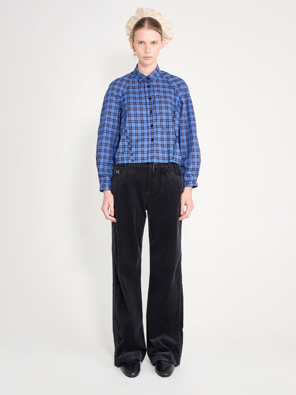 nackiyé Moshi Moshi Shirt Blue Tartan