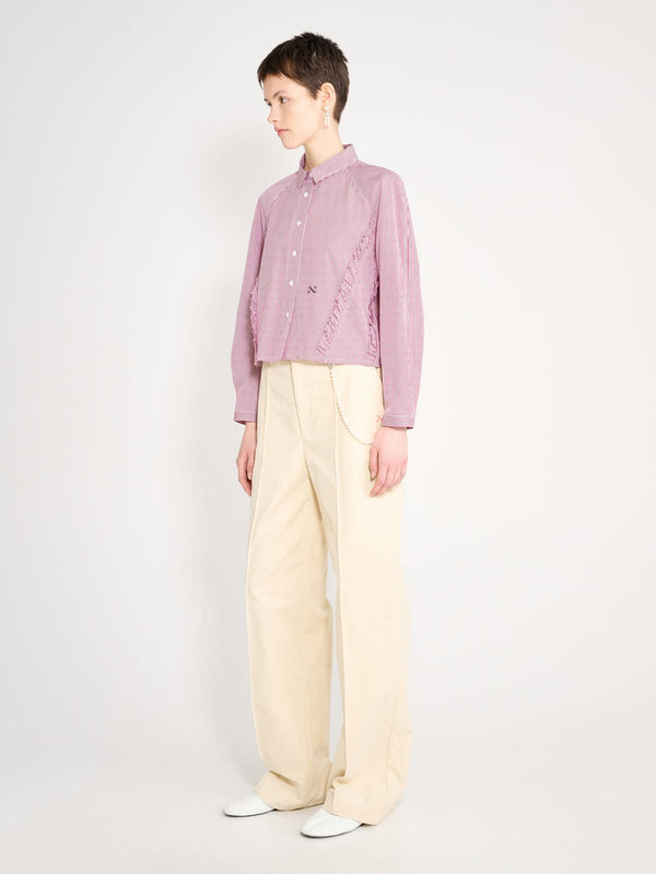 Nackiyé Moshi Moshi Shirt Burgundy Stripe