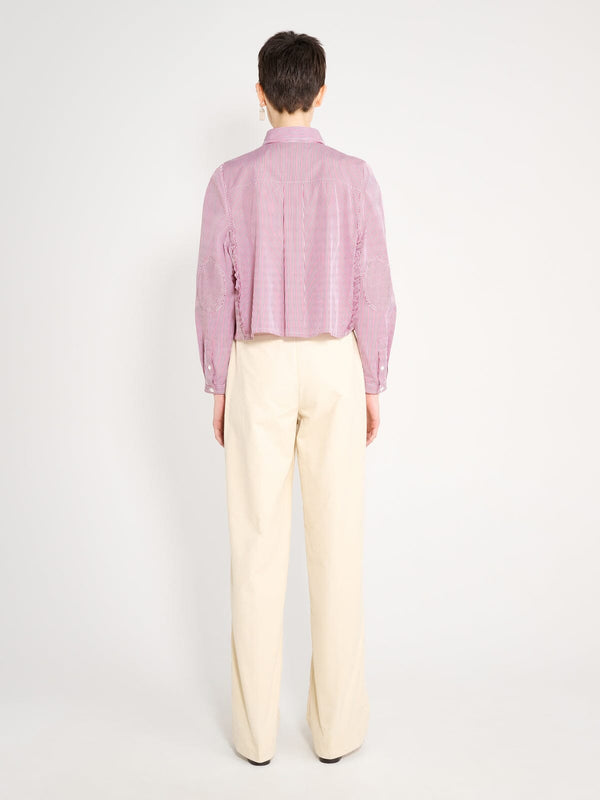 Nackiyé Moshi Moshi Shirt Burgundy Stripe