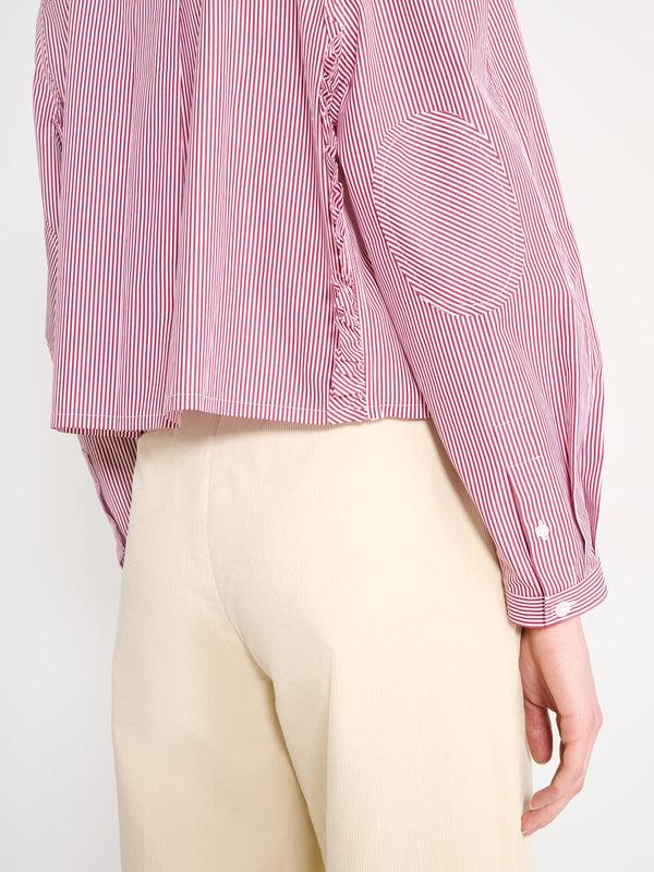 Nackiyé Moshi Moshi Shirt Burgundy Stripe